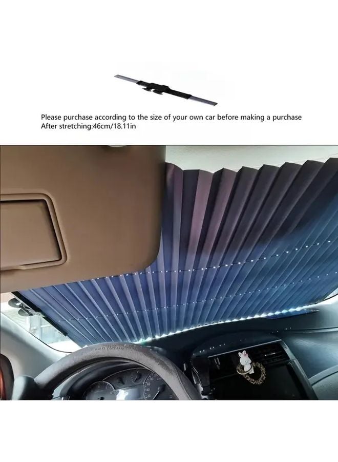 Black Automatic Retractable Car Sunshade Easy Install UV Resistant Heat Insulating - Image 5
